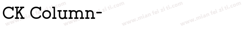CK Column字体转换